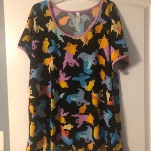 Lularoe Plus Size 3X Halloween Ghost Classic Tee